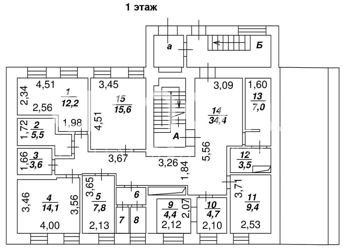 Планировка офиса 571.8 м², 1 этаж, Особняк «г Москва, Садовническая наб., 17-22»